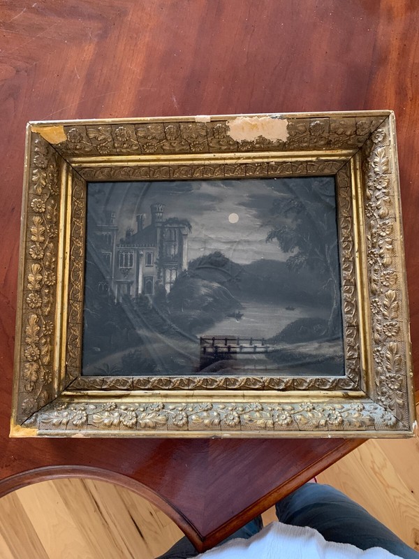 Original Charcoal c1820-40 Moonlight Pethers England