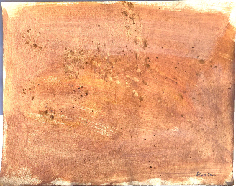 Color Field Abstract Watercolor Painting-1960s/70s-Adolf Konrad-Listed N.J. gallery