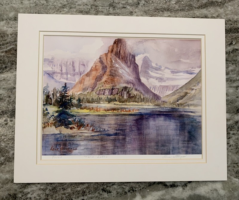Watercolor Print Glacier National Park Montana Artist Lois Sturgis Kalispell