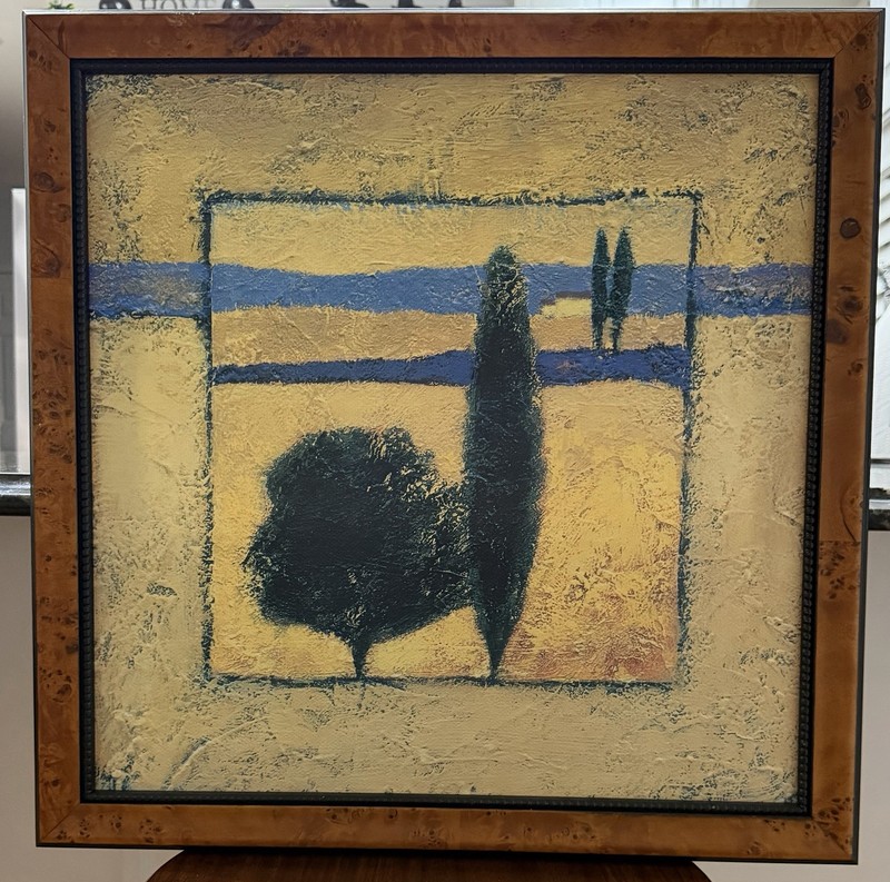 Framed Tuscan Art Painting With Abstract Colors! What A Great Buy!