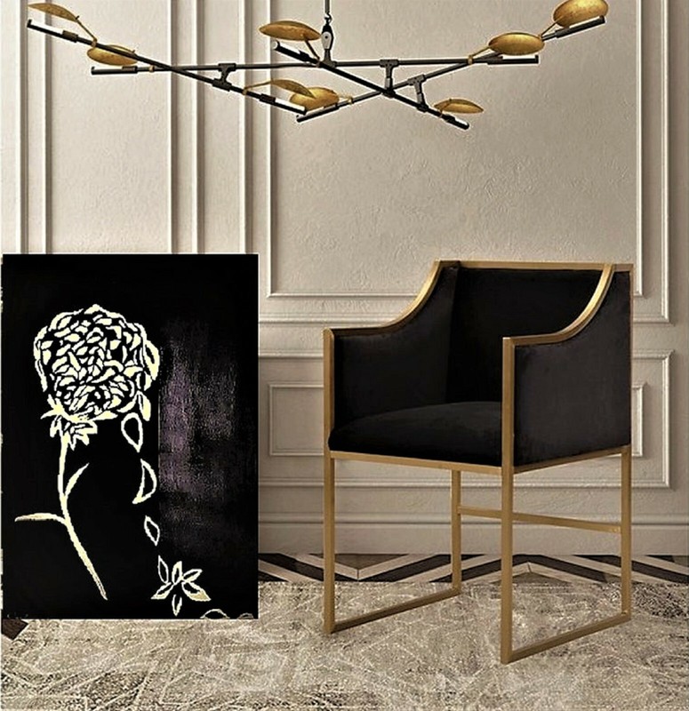 PAINTING,'ALONE IN THE DARK, PETALS FALL...LIFE ' ACRYLIC,PAPER BOARD ,FREE SHIP gallery