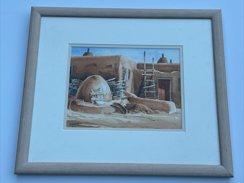 CHARLES EDMONDSON PAINTING NEW MEXICO NATIVE AMERICAN INDIAN LANDSCAPE FAMOUS