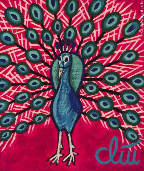 JACQUELINE DITT – The Proud Peacock A4 PRINT n.Painting Peacock