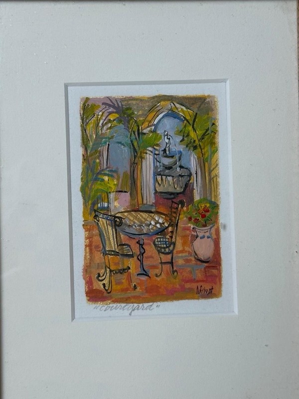 Amy Guist Watercolor Paining Matted and framed gallery