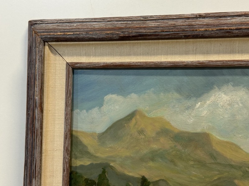 Vintage Painting On Board Signed Framed gallery