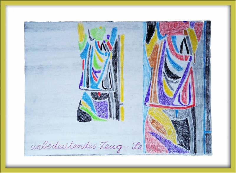 «Unbedeutendes Zeug – Erneut Ansehen» / Gerahmte Zeichnung / Framed Drawing