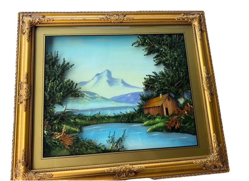 Vintage Japanese 3 - D Painting Good Condition gallery