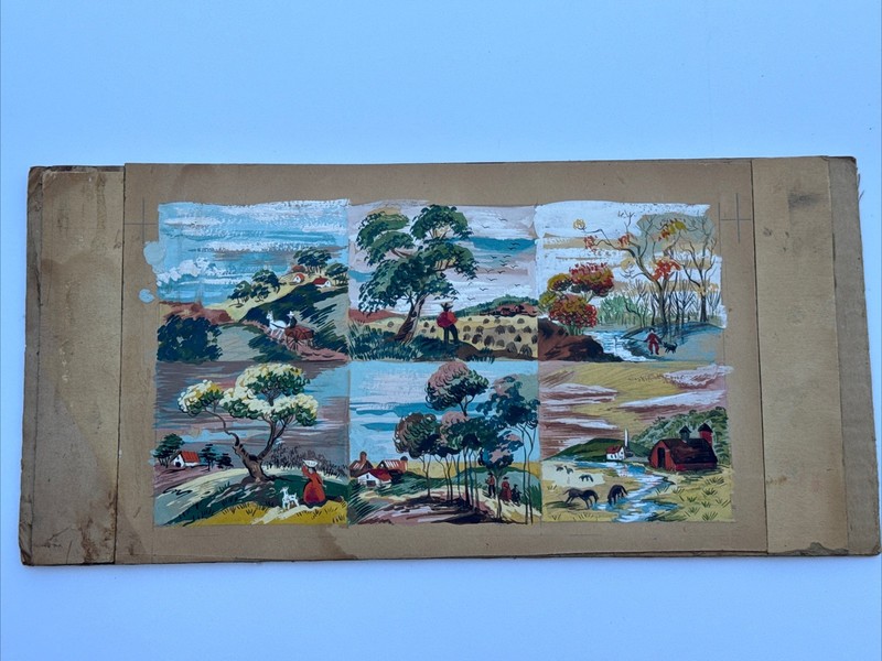 ANTIQUE WPA ERA PAINTING FARM FARMING FARMER HAY RIDE LISTED FAMOUS ALEXANDER gallery