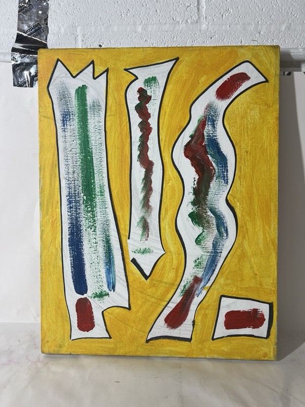 Original Abstract Modern Painting Yellow Canvas Contemporary Wall Art Home Decor gallery