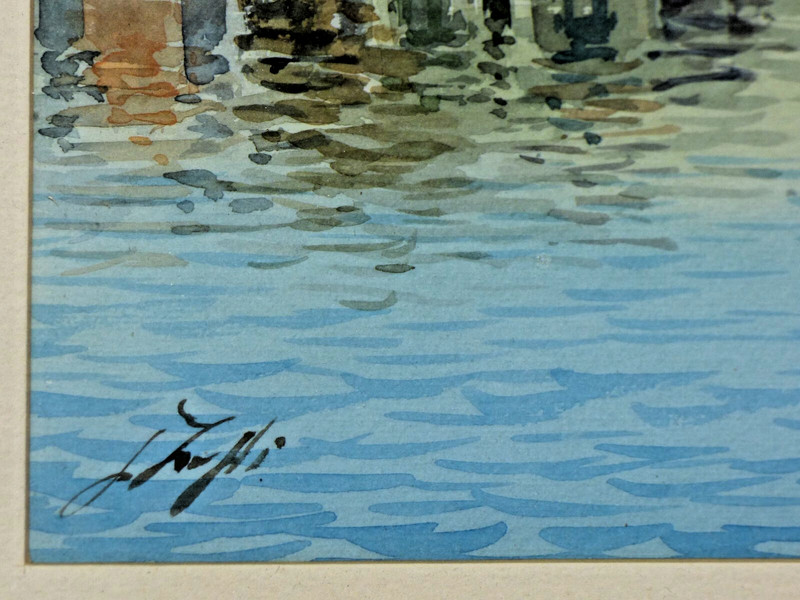 Venice Italy Grand Canal Santa Maria Church Original Watercolor Painting Signed gallery
