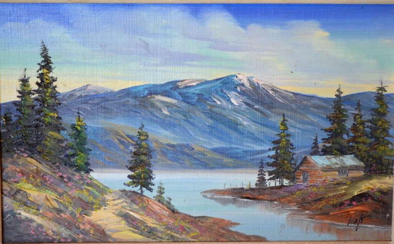 Mountain lake landscape by Albuquerque artist Walt Prythero (1926 - 2015) gallery
