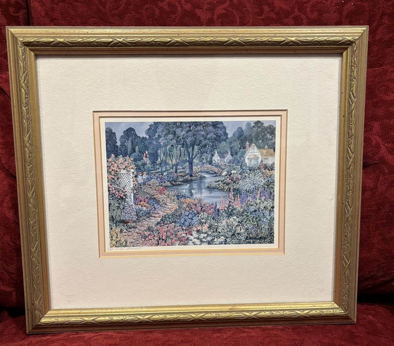 Summertime Watercolor signed and numbered by artist
