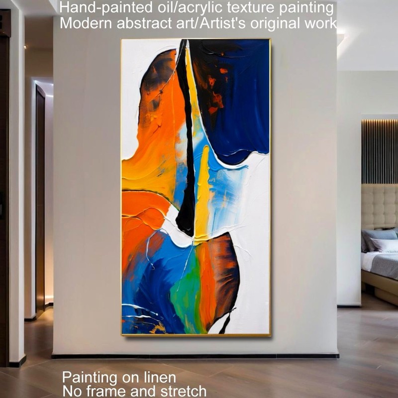 Hand-painted acrylic/oil paintings original works by artist, modern abstract art
