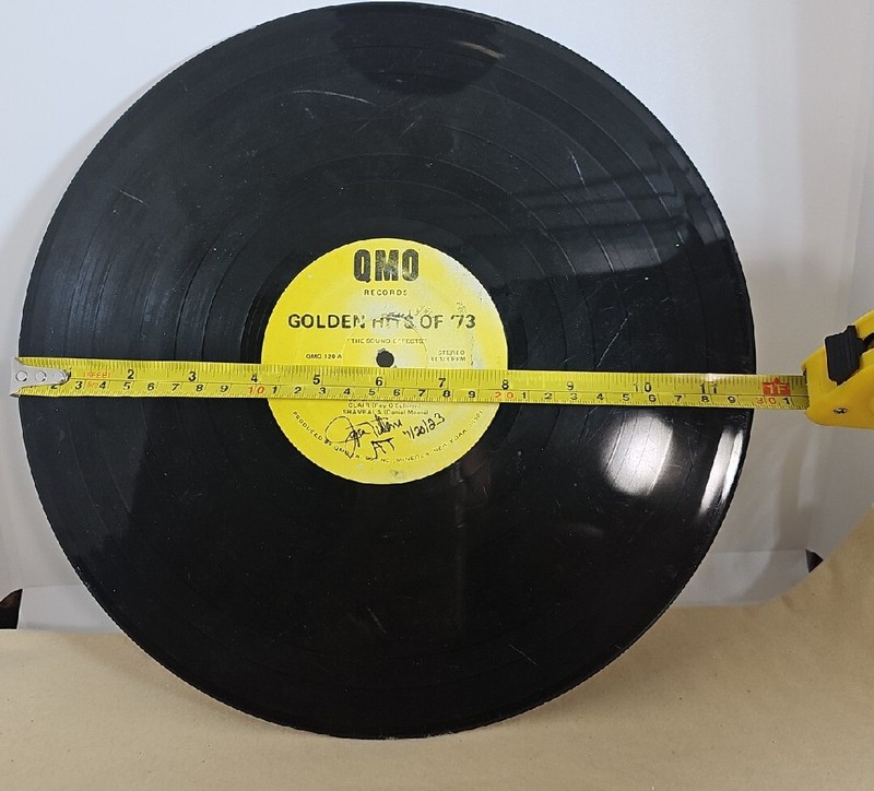 Vinyl Record Dotting Hand PaintedRhinestones Gray Base Lavender Blue Gold White gallery