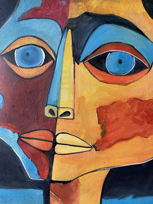 OSWALDO GUAYASAMIN OIL ON CANVAS PAINTING SIGNED & SEALED MEASURES 60CM X 50CM gallery