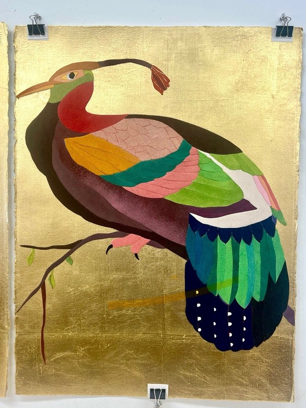 Flocking On Gold Leaded Paper gallery
