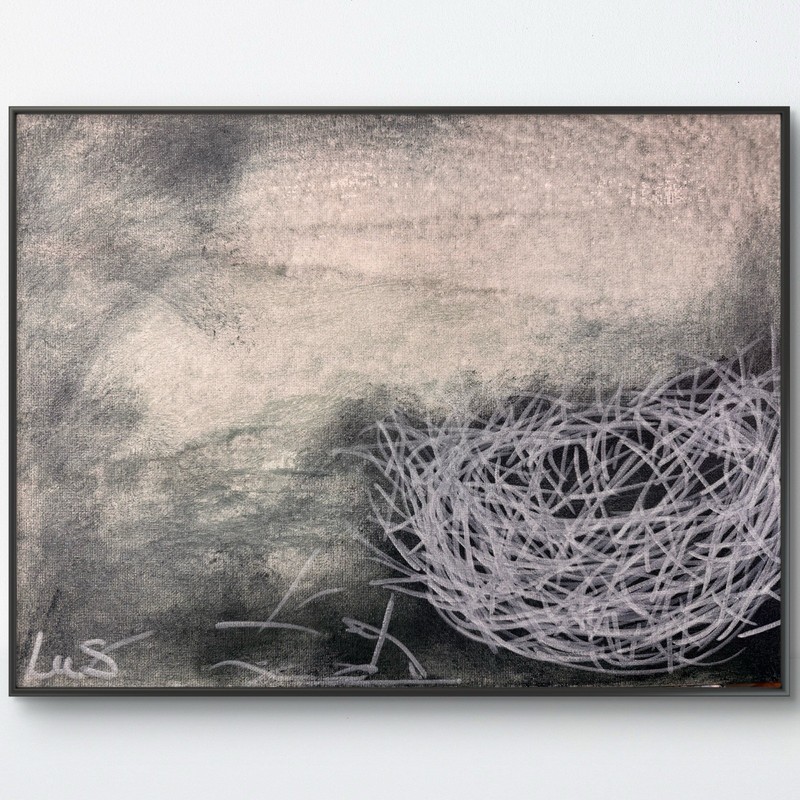 Original Abstract Expressionism 12×16 Nest Handmade Signed Unique Fine Art 191
