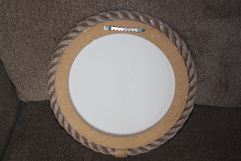 Lighthouse Canvas Hand Painted Wall Art Set Hangings Round Rope Signed Beach 11" gallery