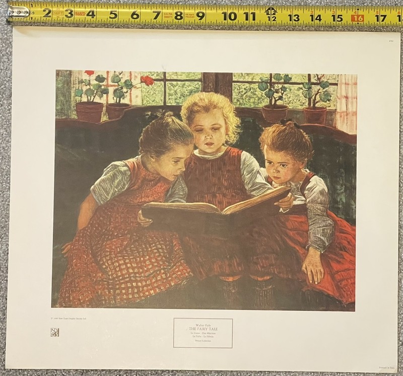 Walter Firle «The Fairy Tale» Printed in Italy 15.5×18″