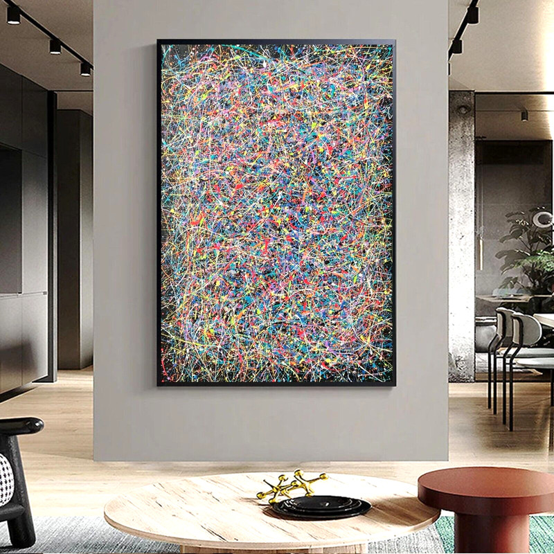 Sale Abstract Tropics Color 48W X 36H HANDMADE Painting Framed Was 2,495 Now 695