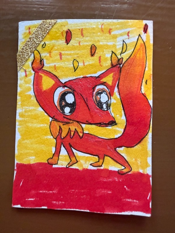 ACEO Original Art Card: Element Collection (2 of 2) – Fire Fox