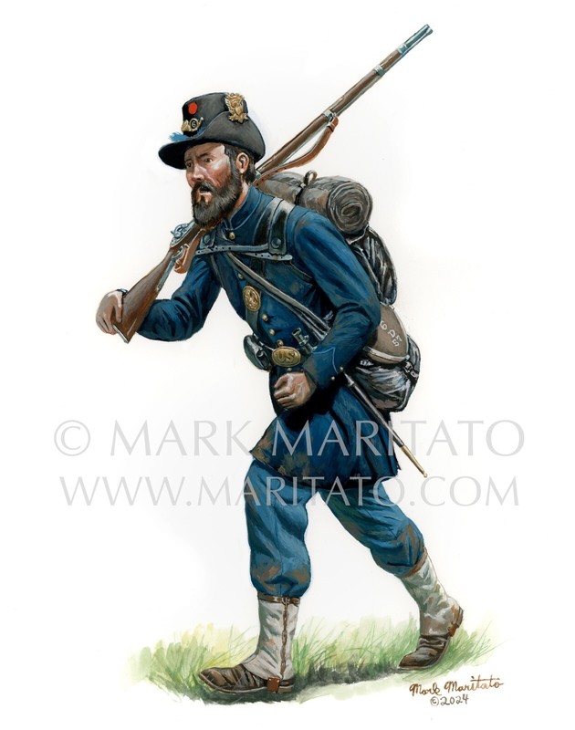 Mark Maritato Original Painting Civil War Soldier 6th Wisconsin infantry Regt