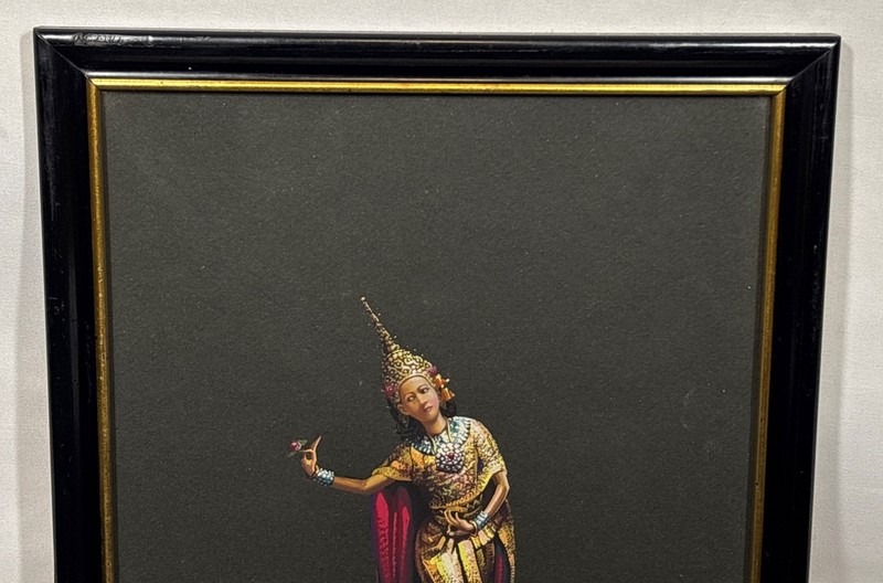 Vintage Original Thai Nai Chaiyong Gouache Painting Theater Dancer Signed gallery