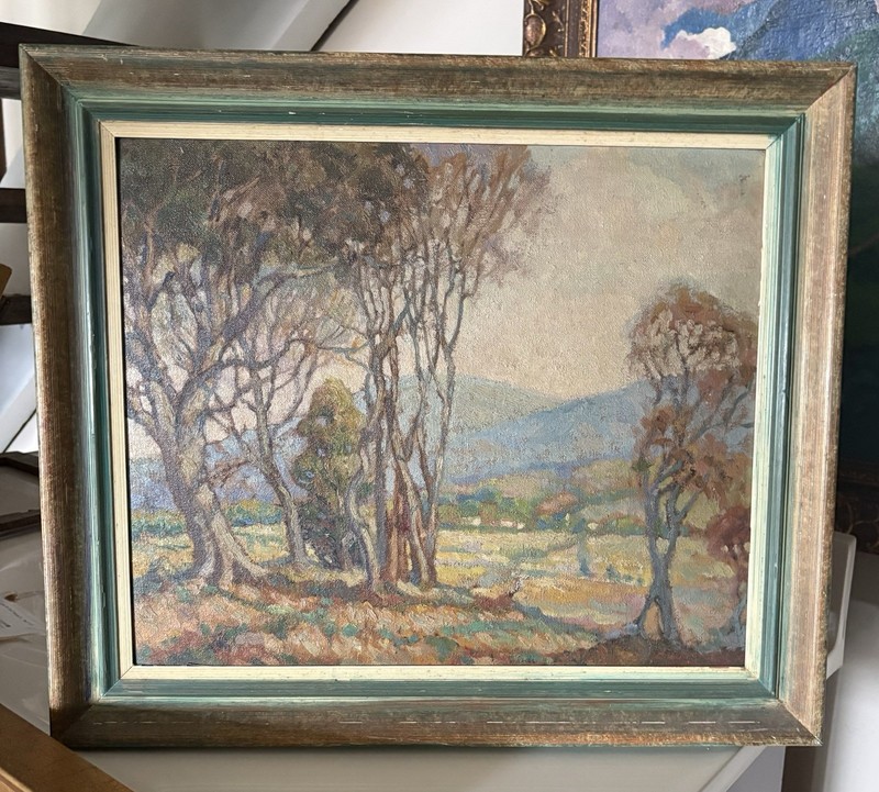 Landscape O/C Attached on Board by Cecil Vincent Donovan (1896 – ?) 18”x 15”