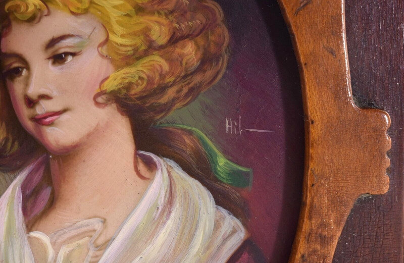 ORIGINAL Miniature Portrait Of 'The Parson's Daughter' By Italian Artist HiL gallery