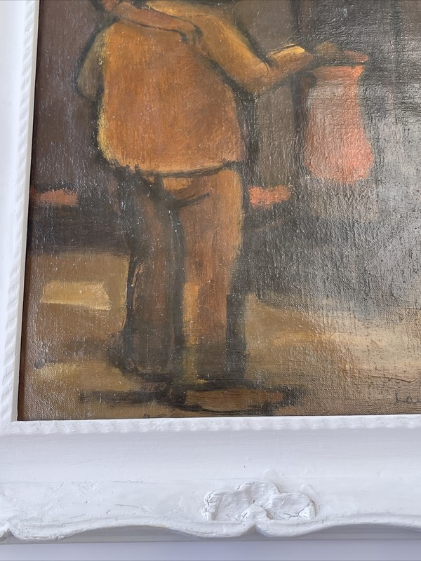 Mid Century Painting Portrait Phyllis Exhibited Mexican Mexico Modernism Listed gallery