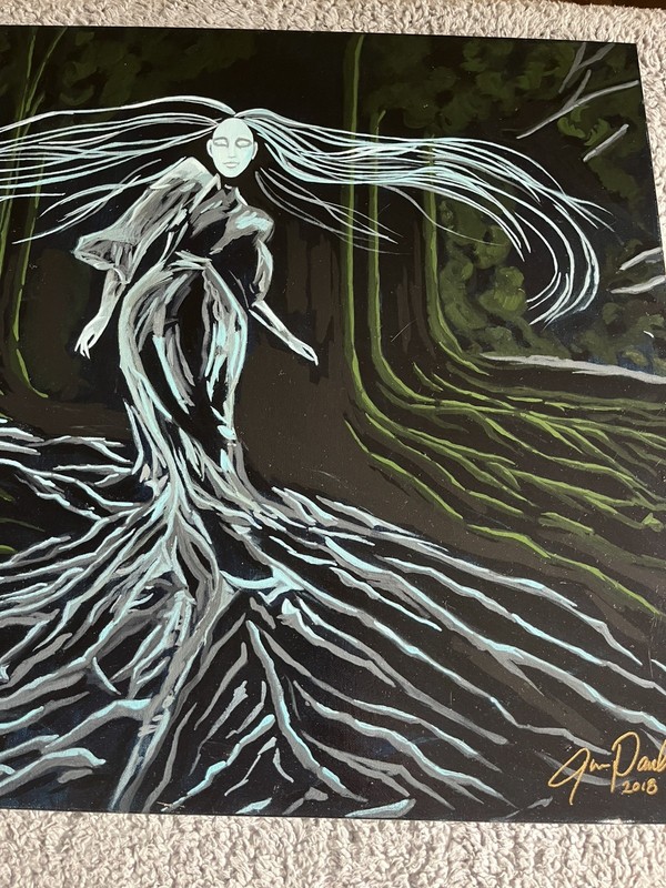 Night Gallery Painting “The Phantom Farmhouse ” Acrylic On Canvas 24”x 48” gallery