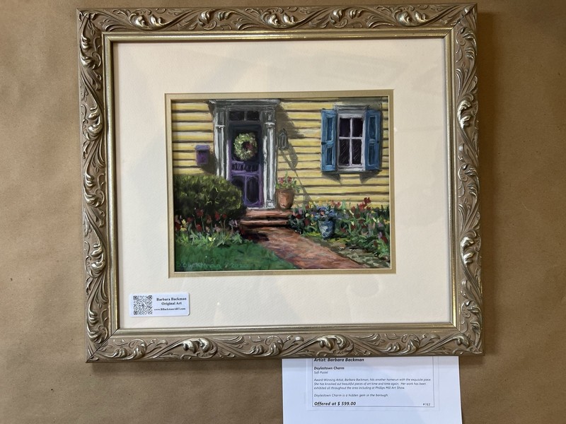 Barbara Backman Signed Doylestown Charm Soft Pastel PA Local Artist