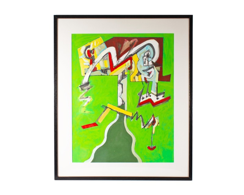 James L. Bruch Abstract Mixed Media Painting