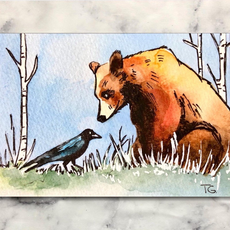 Mini ACEO Watercolor Art – Original Hand Painted Painting