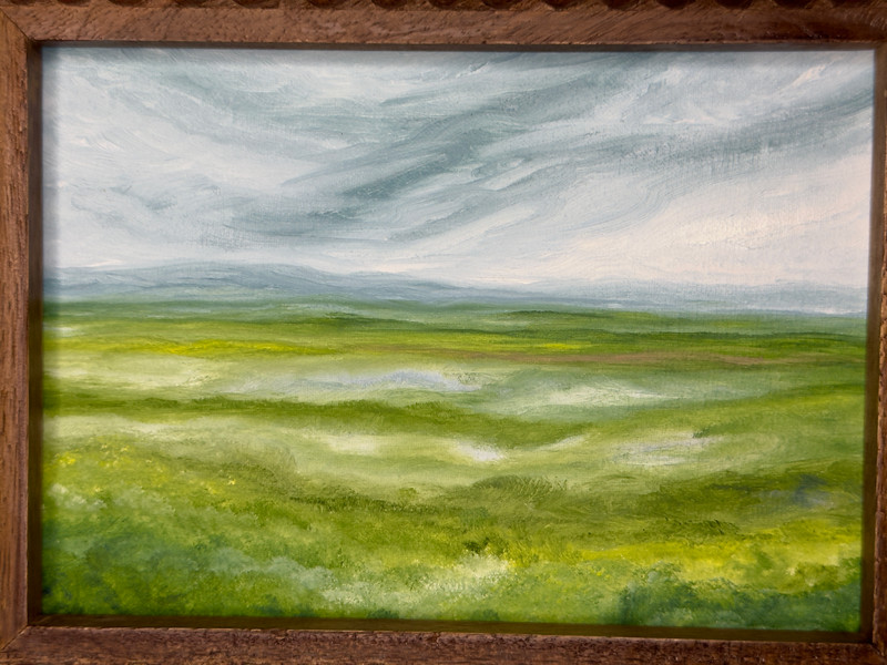 Original Small Oil Painting, Landscape Nature Artwork Mini Art, Emmer Plaxe gallery