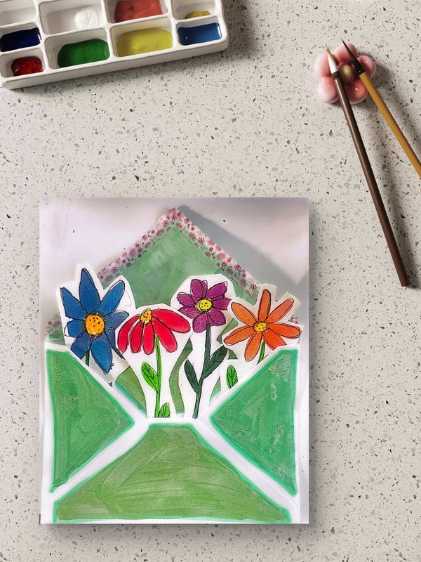 Pocket Full Of Posies Original Whimsical Watercolor Art For Decor Or Mail gallery