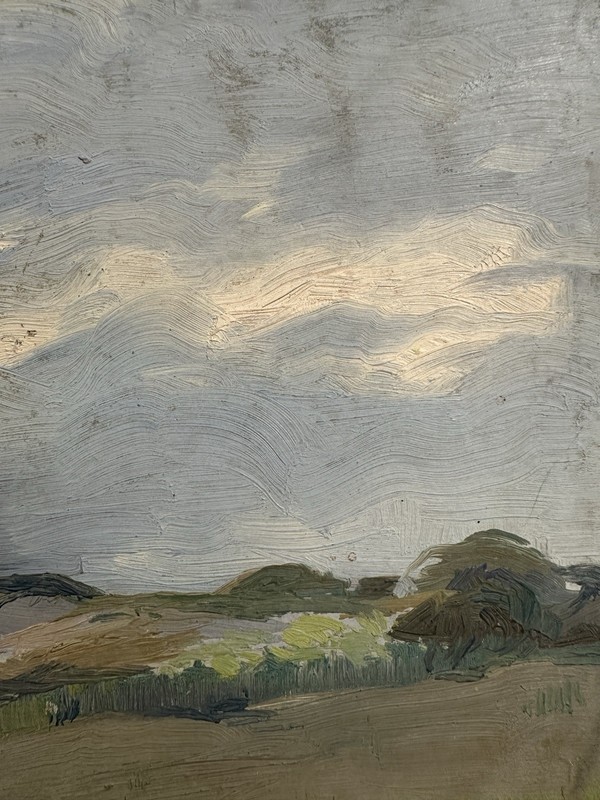 Signed Oil Painting On Panel, First Half 20th Century, Coast Of Opale / Albâtre gallery