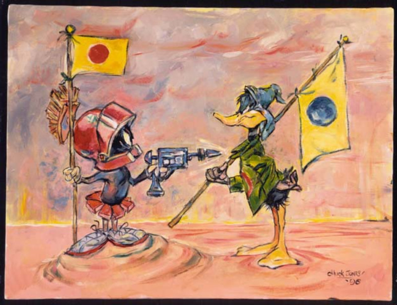 CHUCK JONES Fire When Ready Bugs Marvin Martian WB Canvas Giclee Ltd Ed 750 SML