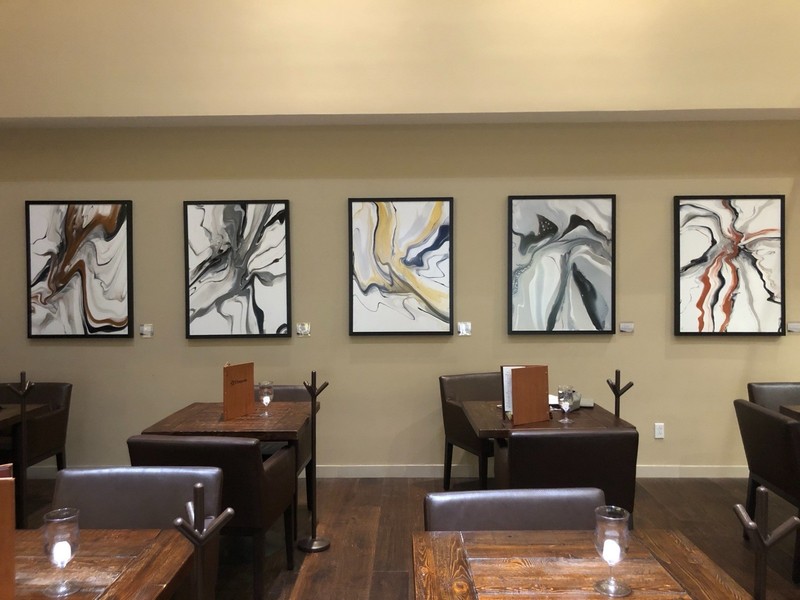 fine art original paintings Set Of 5 Abstract Modern 30×40 Framed