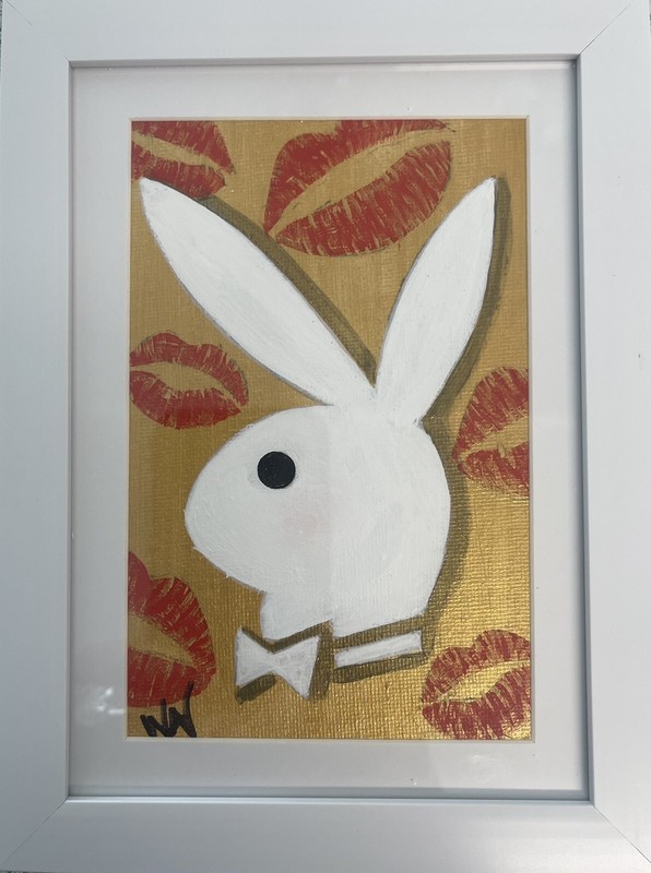 Original Pop Art Painting 6×8”Acrylic On Canvas,framed WAV Signed,COA, Charity