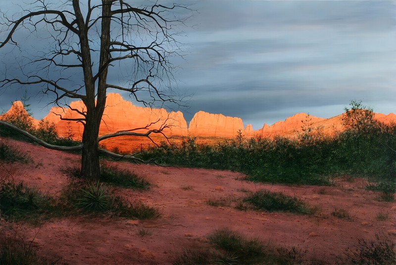 Desert Sunset oil paintings Canvas Giclee Art Print L3631