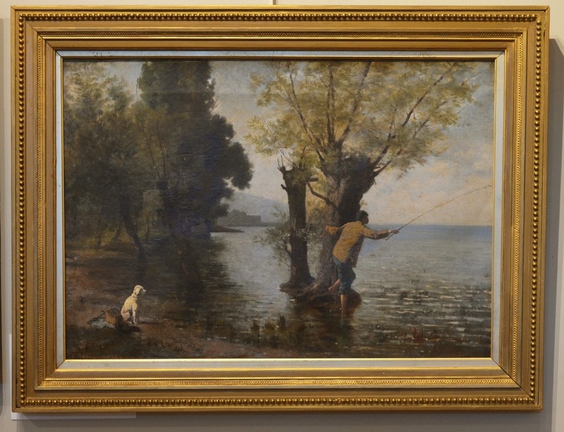 A Fishermans Friend by Francois Vuagnat, Oil on Canvas, European