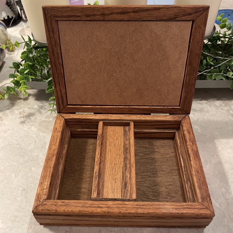 Vtg HTF Wooden Box Theorem Framed Folk Art Heart Flowers Velvet Paulette Miller gallery