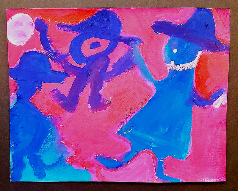 JACK MICHELINE 1929-98 – ORIGINAL PAINTING – Gouache on Paper – 9 1/4 x 11 3/4″