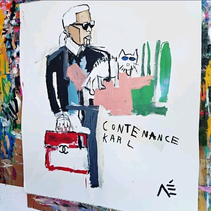 Painting Manuel Mané | «Contenance Karl» | XXL unique 1/1 | 150x150cm