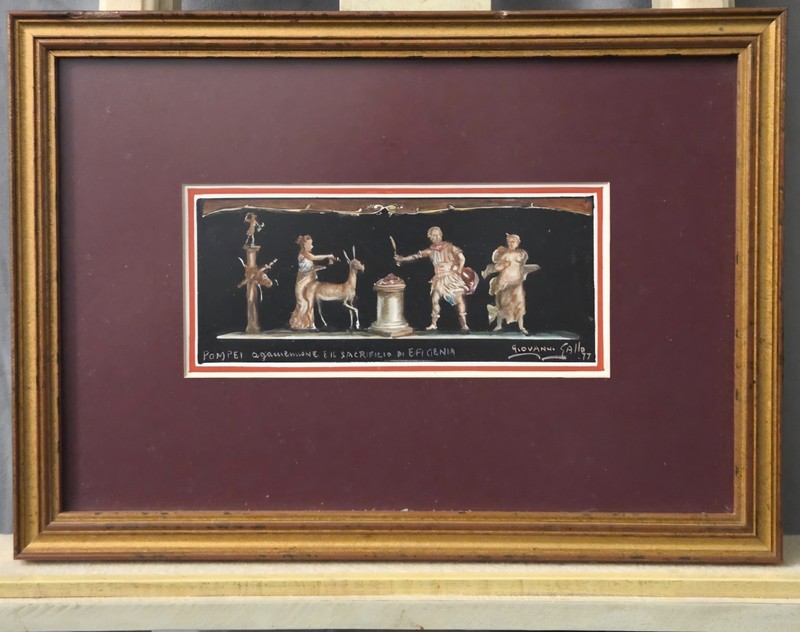Giovanni Gallo (Italian 20th Century) “Pompei Agamennone e il Sacrificio di…
