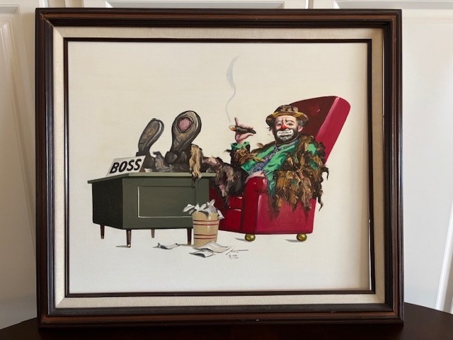 Donald «Rusty» Rust Signed #17/250 Emmett Kelly 1983 The Boss 20” x 24”