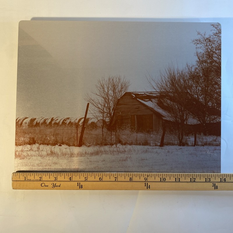 Picture Of Abandoned Shed, a Tin Sheet Wall Hanging Decor 11" L. X 14" W. gallery