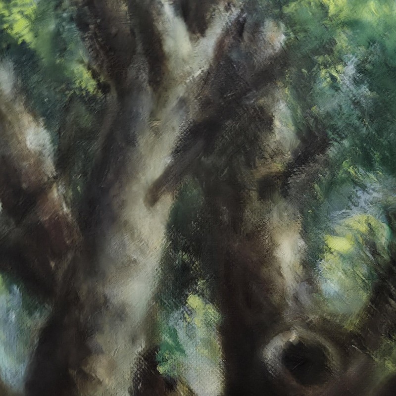 Original Tree Landscape Painting 1962 Swope Gallery Exhibition gallery