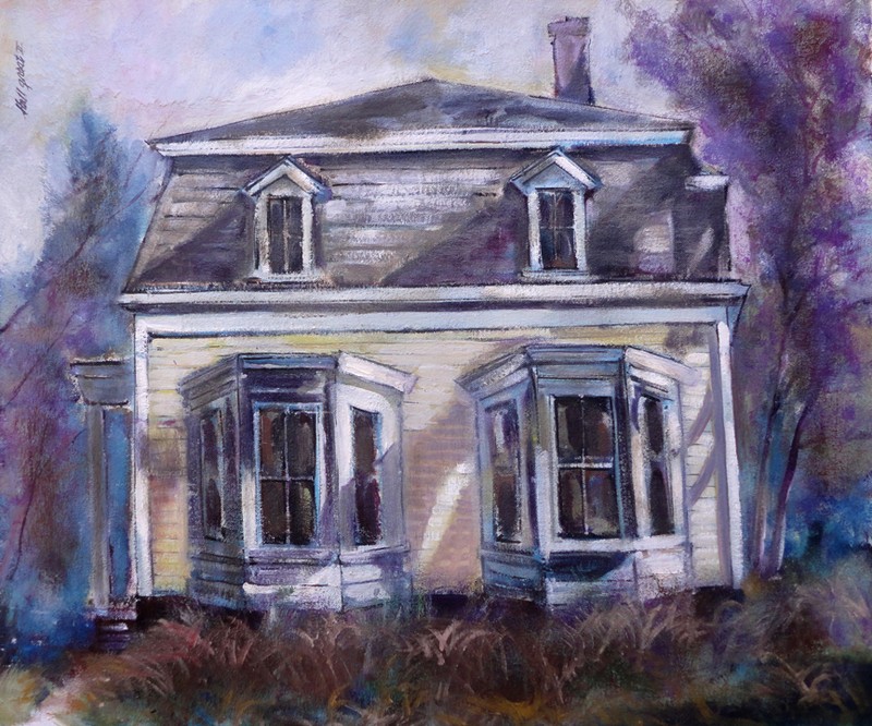 Wellfleet Cape Cod Home 19×23 in. Original Oil on canvas Hall Groat II